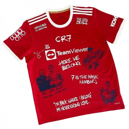 Billiga Fotbollströjor Manchester United Graffiti Hemma tröja 2021/22 Kortärmad